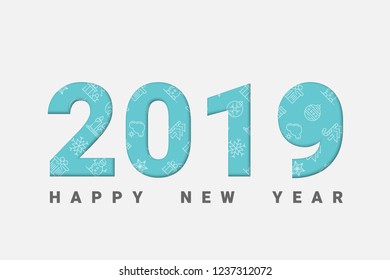 2019 Happy New Year or Christmas Background.