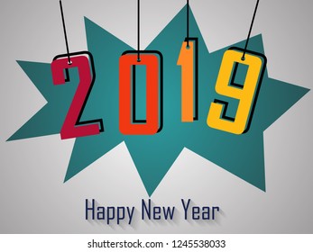 2019 happy new year and Christmas background. For flyers, brochure,. invitation, banner, greetings card, banner, calendar