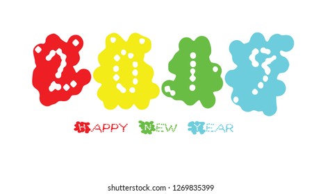 2019 Happy New Year Color