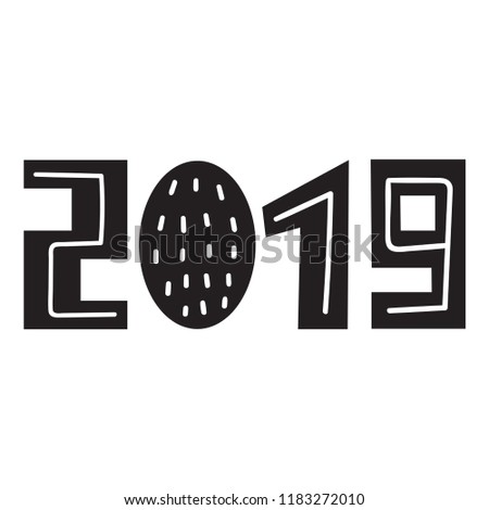 2019 Happy New Year Concept Vector Stock Vector Royalty Free