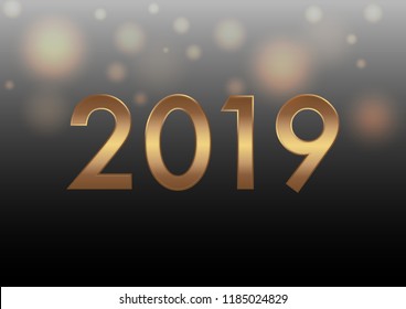 2019 Happy new year festive season, Vector for ESP 10 greeting design template
