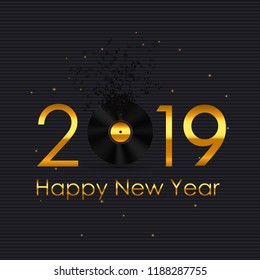 2019 Happy New Year and Marry Christmas Background. Vector Illustration. EPS10