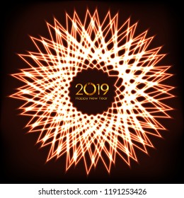 2019 Happy New Year and Marry Christmas Background. Vector Illustration. EPS10