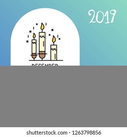 2019 Happy New year November Calendar Template. Christmas Background