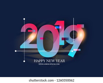 2019 Happy New Year Shining background 