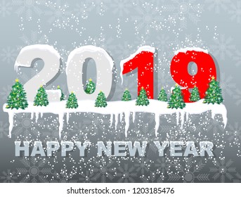 2019 HAPPY NEW YEAR SNOW