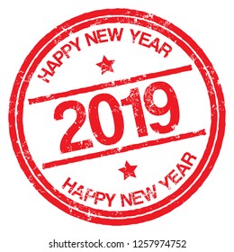 2019 Happy New Year Stamp