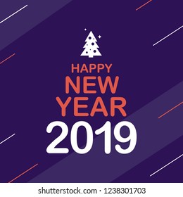 2019 Happy New Year Tree Christmas