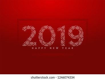 2019 happy new year vector illustration
