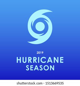 2019 Hurricane season vector background
