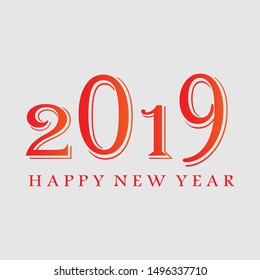 2019 icon and Happy New Year