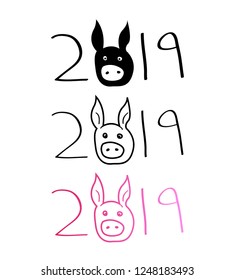 2019 lettering pig