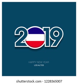 2019 Los Altos Typography, Happy New Year Background