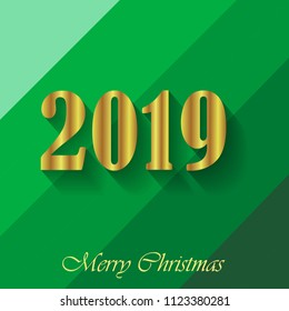 2019 Merry Christmas background for your invitations, festive posters, greetings cards.