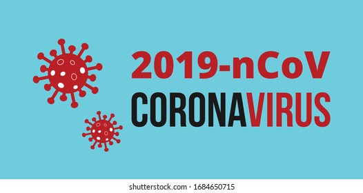 2019 nCoV Coronavirus on Blue Backgrounds. Novel Coronavirus Covid 19 NCoV - Vector