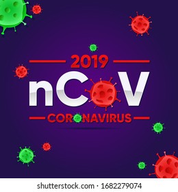 2019 nCov design for banner background. Coronavirus template