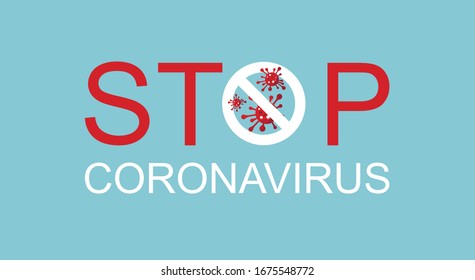 2019 nCoV o parar el banner concepto Coronavirus. Virus wuhan de China. Ilustración vectorial del logotipo del virus peligroso. 