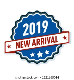 2019 New Arrival tag label illustration
