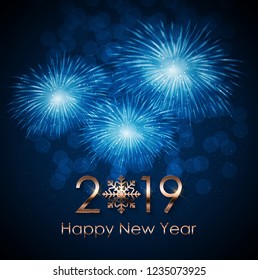 2019 New Year Background. Vector Illustration EPS10