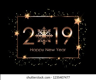 2019 New Year Background. Vector Illustration EPS10