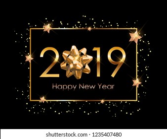 2019 New Year Background. Vector Illustration EPS10