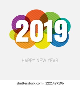 2019 New Year Card, Vector Illustration