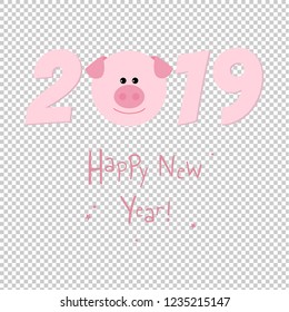 2019 New Year Card, Vector Illustration
