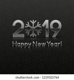 2019 New Year Greeting Card. Vector illustration.
