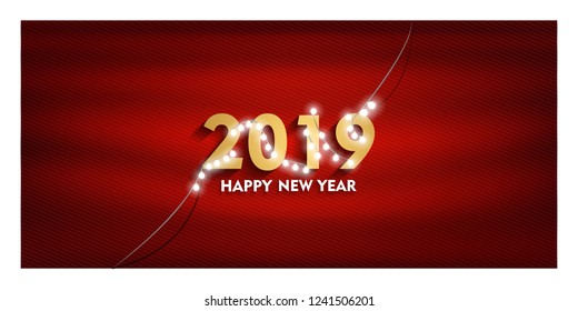 2019 New Year on the background of a creative design element. Vector illustration EPS10