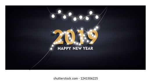2019 New Year on the background of a creative design element. Vector illustration EPS10