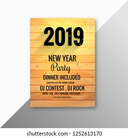 2019 new year party  brochure celebration design template