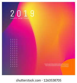 2019 New year poster for your social media post.