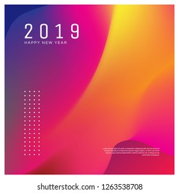 2019 New year poster for your social media post.
