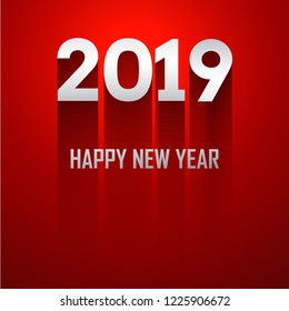 2019 new year poster.Vector illustration eps10.