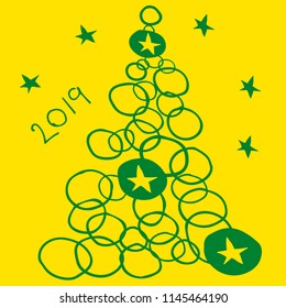 2019 new year tree