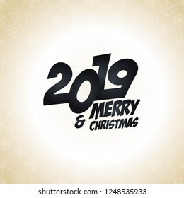 2019 new year typographic design vector 