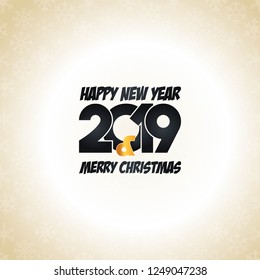 2019 new year typographic design vector 