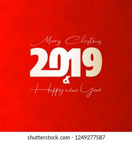 2019 new year typographic design vector 
