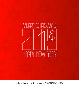 2019 new year typographic design vector 