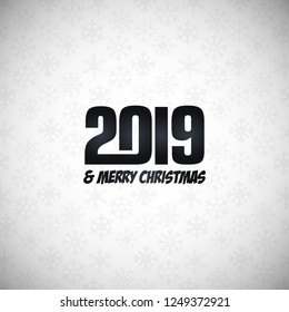 2019 new year typographic design vector 