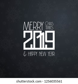 2019 new year typographic design vector 