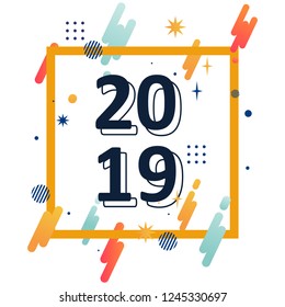 2019 new year vector editable