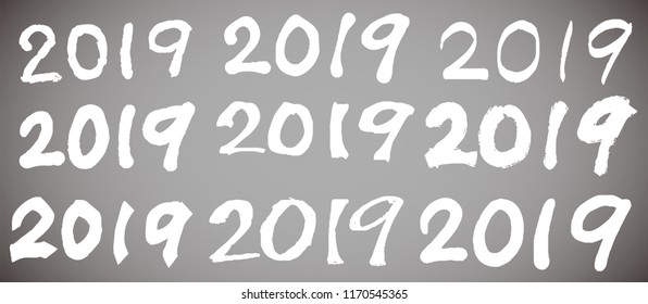 2019 New Year's character set
