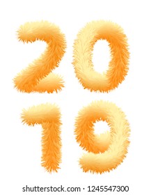 2019 number vector drawing