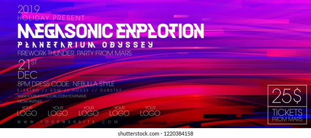2019 Party invitation Flyer are perfect for using on flyer event, CD/DVD cover, skate desk and other creative applications.