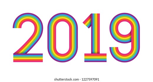 2019 rainbow stripes icon