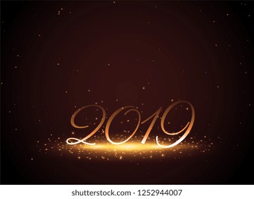 2019 shiny glowing new year celebration background