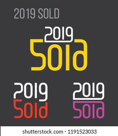 2019 Sold vector file eps10