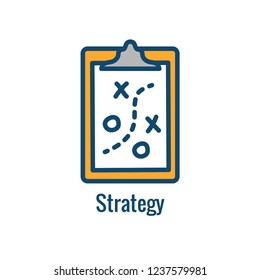 2019 Strategy Goals Vector graphic w various strategy marks