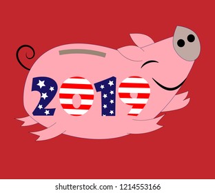 2019. Symbol. Vector illustration EPS10.